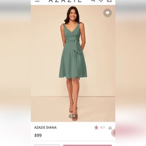 Azazie Diana dress in Eucalyptus